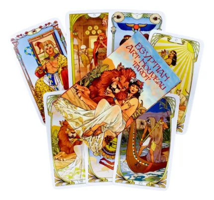 Mazo Cartas Tarot Art Nouveau Dioses Egipcios + Pdf Español