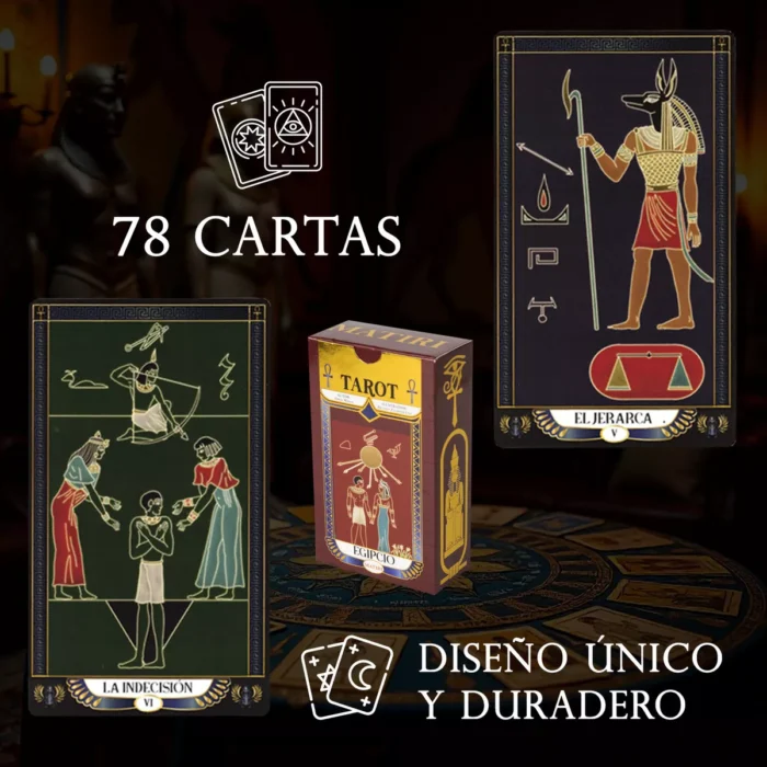 Mazo Cartas Tarot Egipcio Manual Profesional Matiri Baraja 3