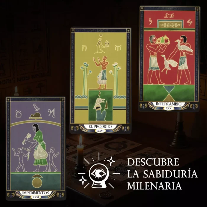 Mazo Cartas Tarot Egipcio Manual Profesional Matiri Baraja 4