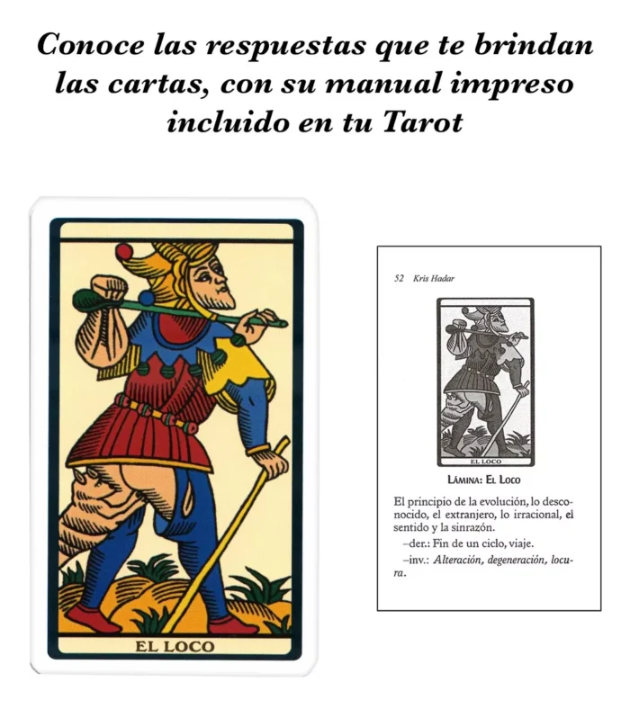 Mazo El Verdadero Tarot De Marsella 78 Cartas Original Tomo 2