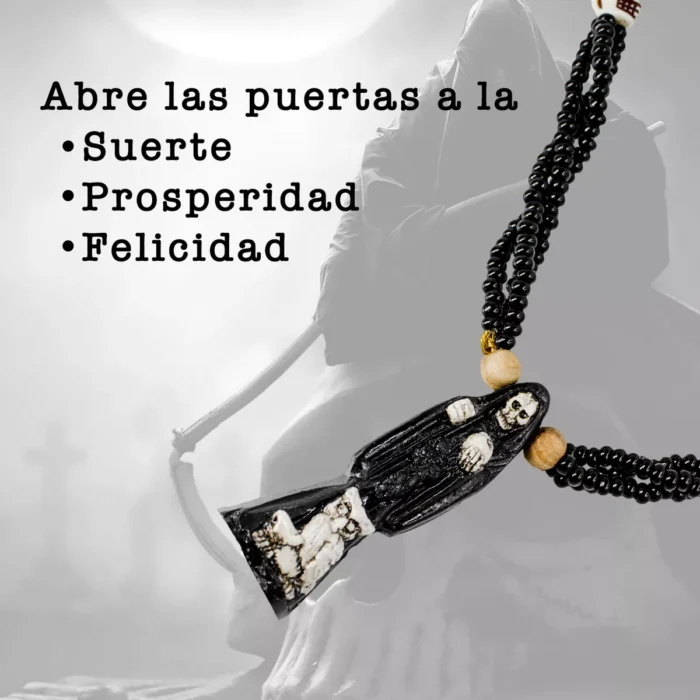 Mazo Personal Santa Muerte Negra Todo Negro Protecciones 4