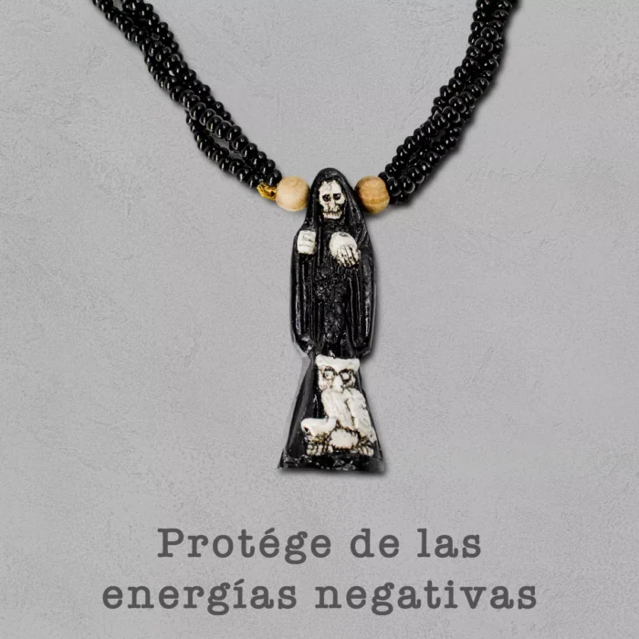 Mazo Personal Santa Muerte Negra Todo Negro Protecciones 5