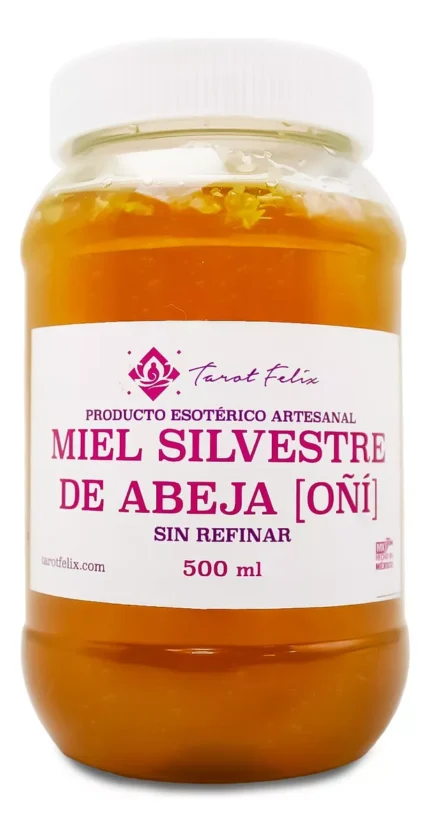​Miel Silvestre de Abeja Pura 500 ml para Rituales y Ofrendas