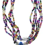 rosario santa muerte azul 47 cm collar ritualizado justicia legal protección espiritual