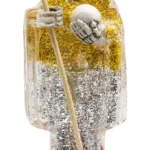 santa muerte 3 virtudes 15 cm figura polvo diamante fe esperanza caridad