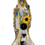 Santa Muerte Dólar 30 cm, figura vestida para dinero, éxito y protección