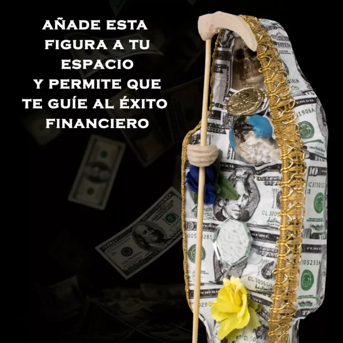 Santa Muerte Dolar 24 Cm Biblia Dinero Y Proteccion 1