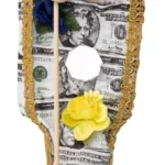 santa muerte dólar 24 cm figura vestida dinero protección económica espiritual