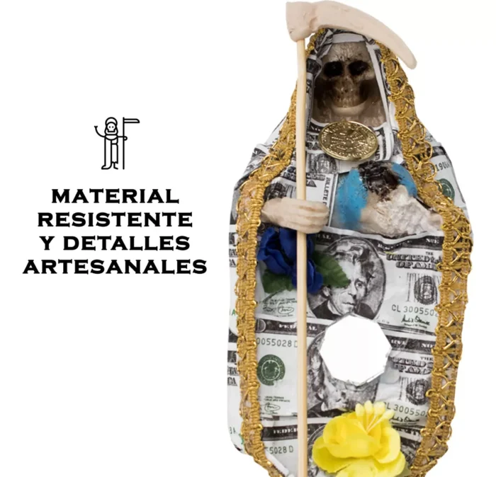 Santa Muerte Dolar 24 Cm Biblia Dinero Y Proteccion 2