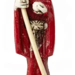 santa muerte roja 10 cm flaquita de resina para amor pasión protección
