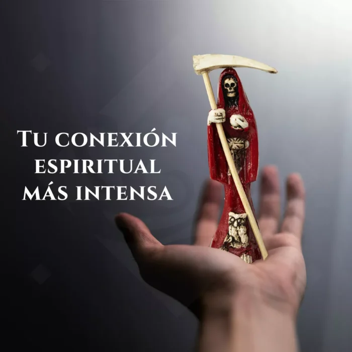 Santa Muerte Flaquita 10 Cm Resina Natural 26