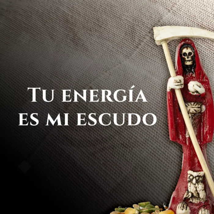 Santa Muerte Flaquita 10 Cm Resina Natural 28