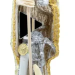 santa muerte hueso 24 cm figura vestida curada equilibrio espiritual neutralidad