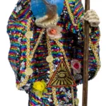 Santa Muerte Mil Colores 70 cm, figura poderosa de protección y abundancia