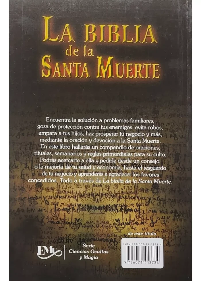 Santa Muerte Reversible Mineral 15cm Resina Curada Libro 9