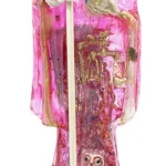 santa muerte transparente 15 cm figura de resina clara curada para claridad espiritual