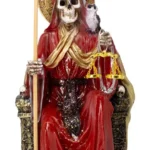 santa muerte suprema roja búho figura sentada curada 30 cm amor protección justicia espiritual
