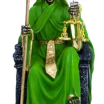 santa muerte suprema verde 30 cm figura espiritual curada para sanación y protección energética