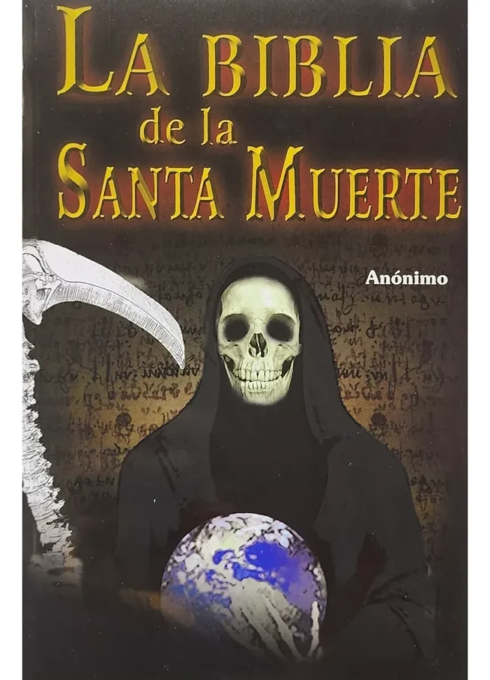 Santa Muerte Vestida 30cm Biblia 7 Potencias Negra Blanca