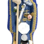 santa muerte azul 24 cm figura vestida curada para justicia y protección espiritual