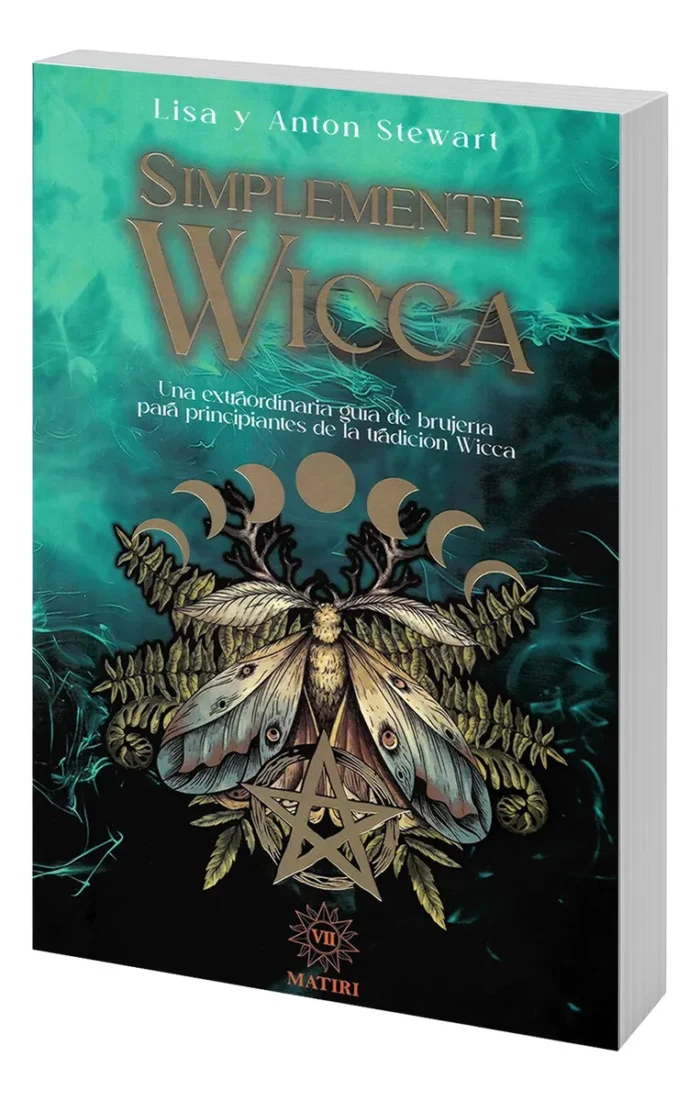 Portada evocadora que refleja la simplicidad y belleza de la práctica wiccana en conexión con la naturaleza.