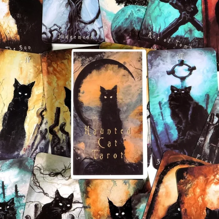 Tarot Haunted Cat 78 Cartas Gato Embrujado Oscuro 8