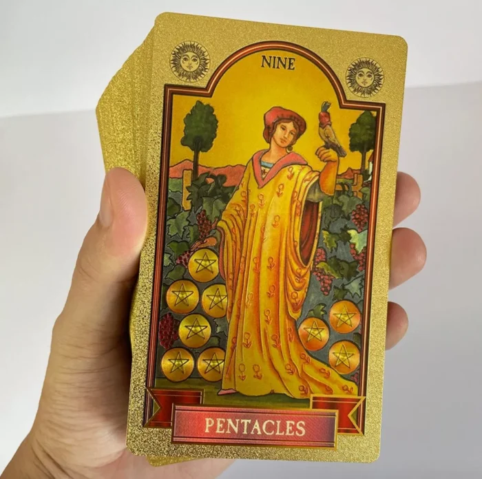 Tarot Rider Waite Dorado Eclipse 78 Deluxe Pvc Cartas Flex 1