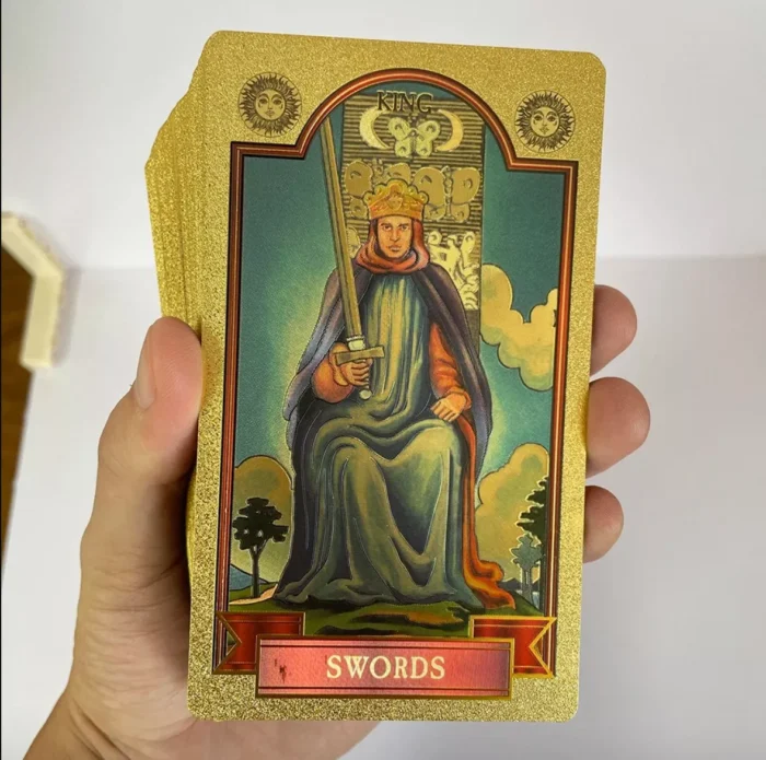 Tarot Rider Waite Dorado Eclipse 78 Deluxe Pvc Cartas Flex 2