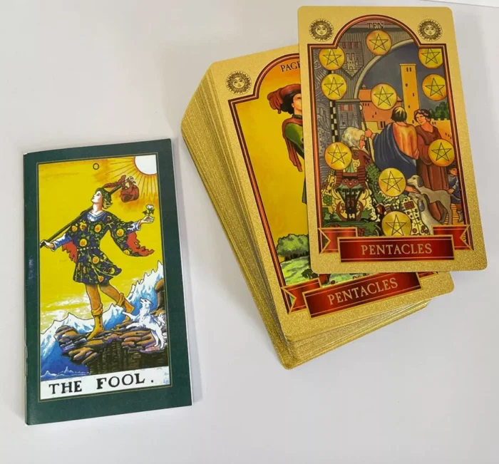 Tarot Rider Waite Dorado Eclipse 78 Deluxe Pvc Cartas Flex 3