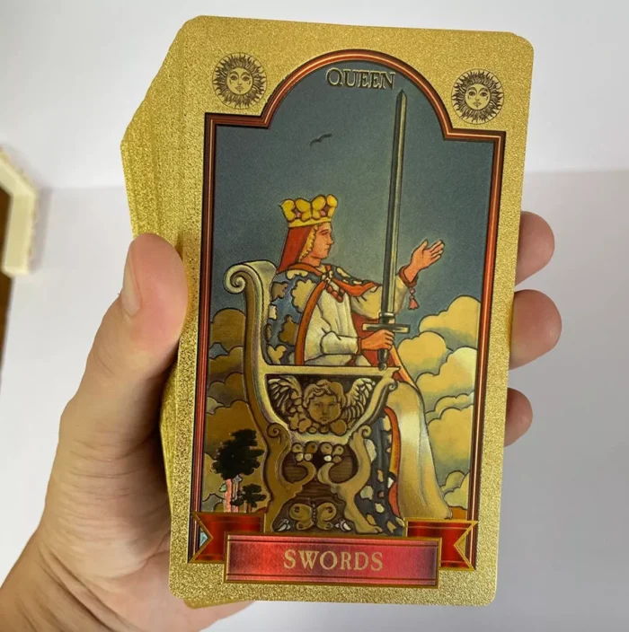 Tarot Rider Waite Dorado Eclipse 78 Deluxe Pvc Cartas Flex 4