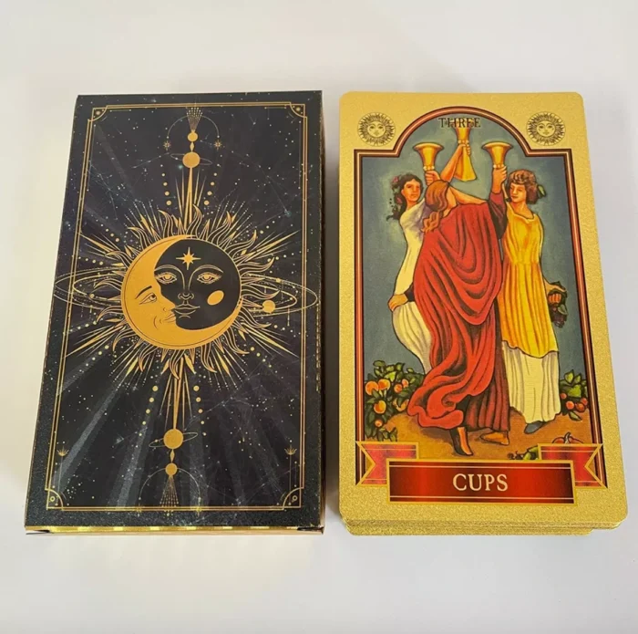 Tarot Rider Waite Dorado Eclipse 78 Deluxe Pvc Cartas Flex 5