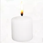 Vela blanca velón – ritual simbólico de armonía y limpieza espiritual