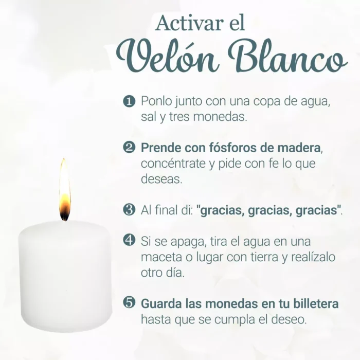 Vela Velon Cirio Blanco Rojo 8 Cm ch Limpias Amarres Amor 2