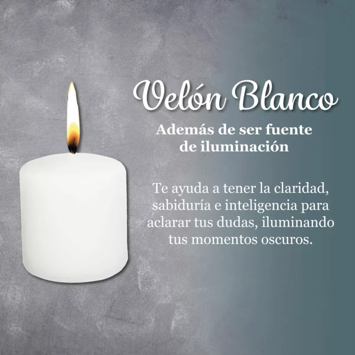 Vela Velon Cirio Blanco Rojo 8 Cm ch Limpias Amarres Amor 5