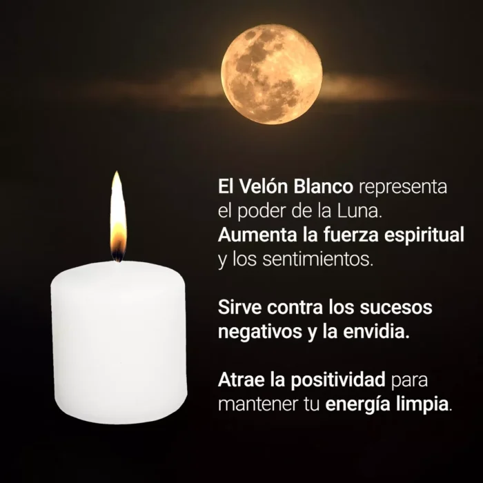 Vela Velon Cirio Blanco Rojo 8 Cm ch Limpias Amarres Amor 6