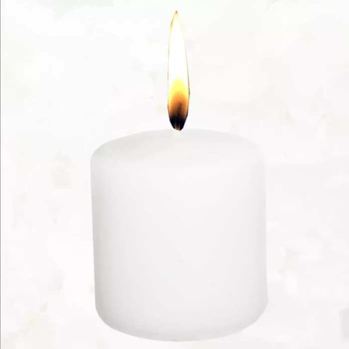 Vela blanca velón – ritual simbólico de armonía y limpieza espiritual