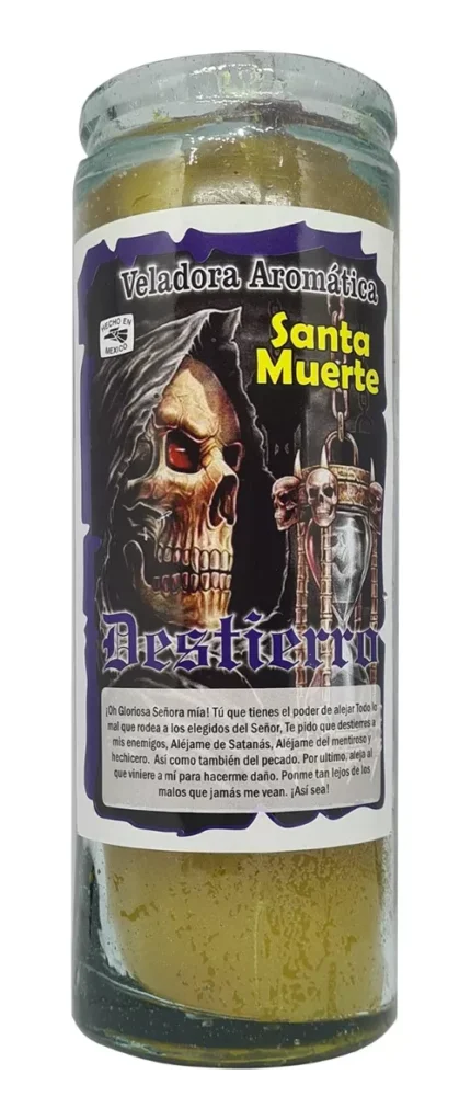 Veladora Santa Muerte Destierro – ritual de corte y protección espiritual