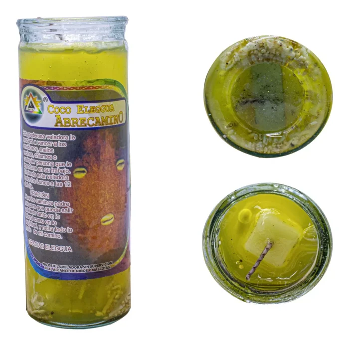 Veladora Gel Coco Elegua Abrecaminos Preparada 1