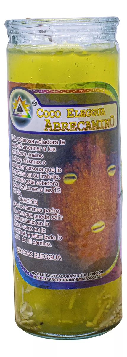 Veladora Gel Coco Elegua Abrecaminos Preparada