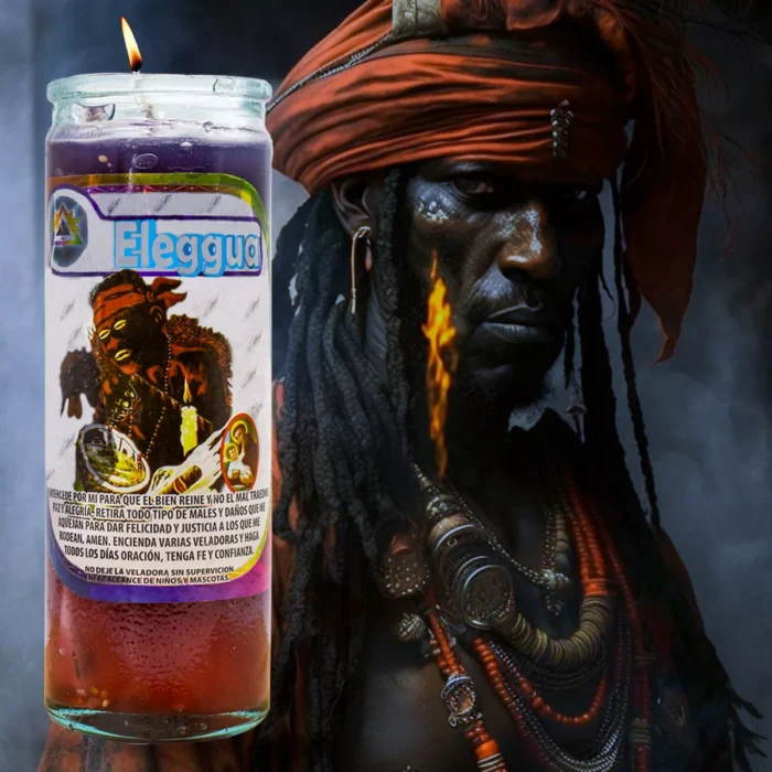 Veladora Gel Eleggua Abrecaminos Proteccion Ofrendas Elegua 4