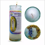 Veladora Santa Muerte Blanca de gel – Paz y armonía espiritual