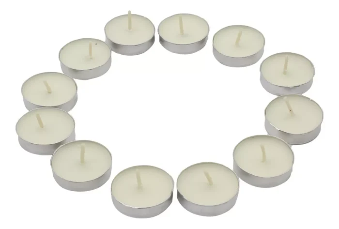 Velas Tealights Blancas Flotantes Cubierta De Lamina 50 Pzs 4