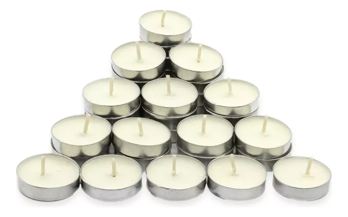 Velas tealights blancas – pack flotante para rituales y altares