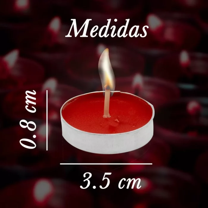Velas Tealights Rojas Flotantes Cubierta De Lamina 50 Pzs 5