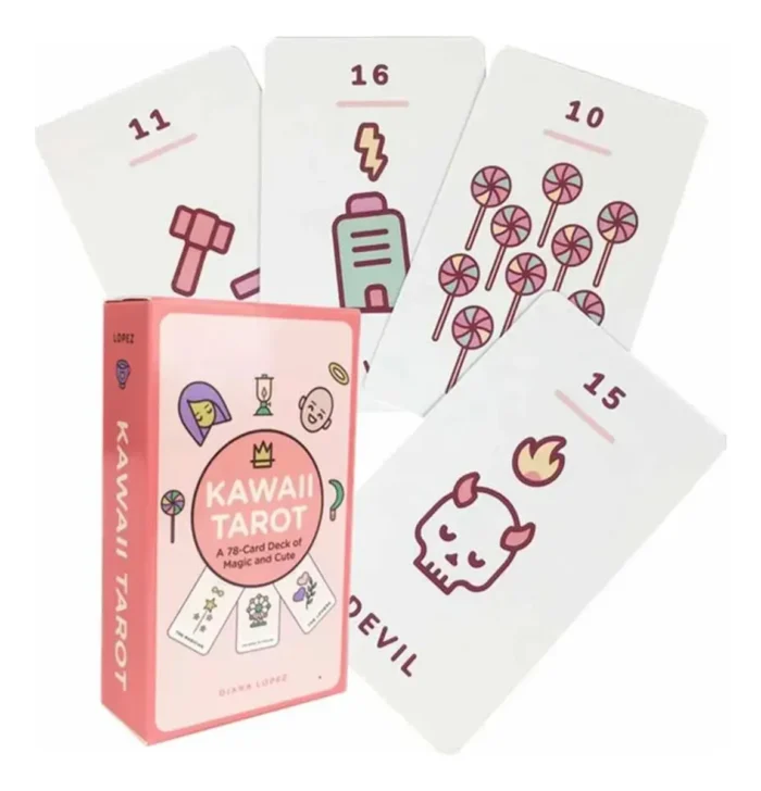 tarot kawaii mazo 78 cartas ilustrado adorable simbólico
