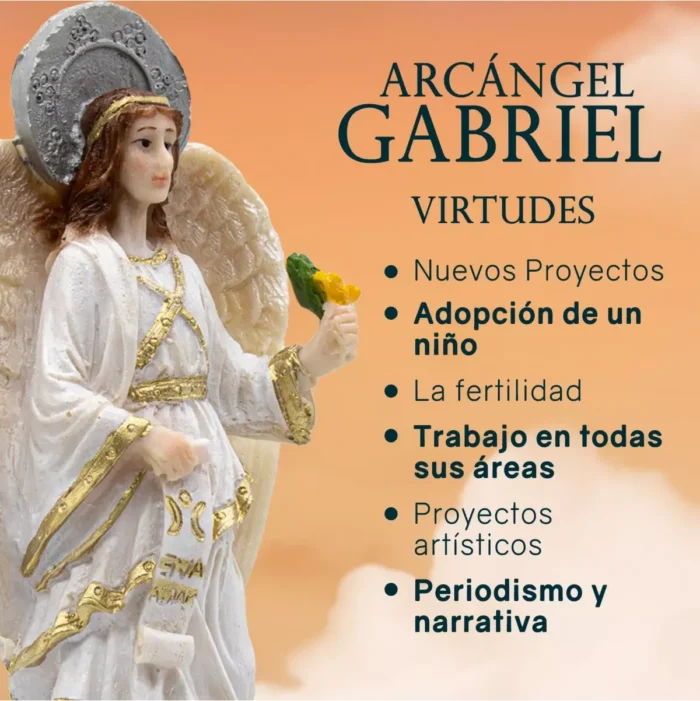 Arcángel Gabriel 14 cm, mensajero divino de luz - Image 6