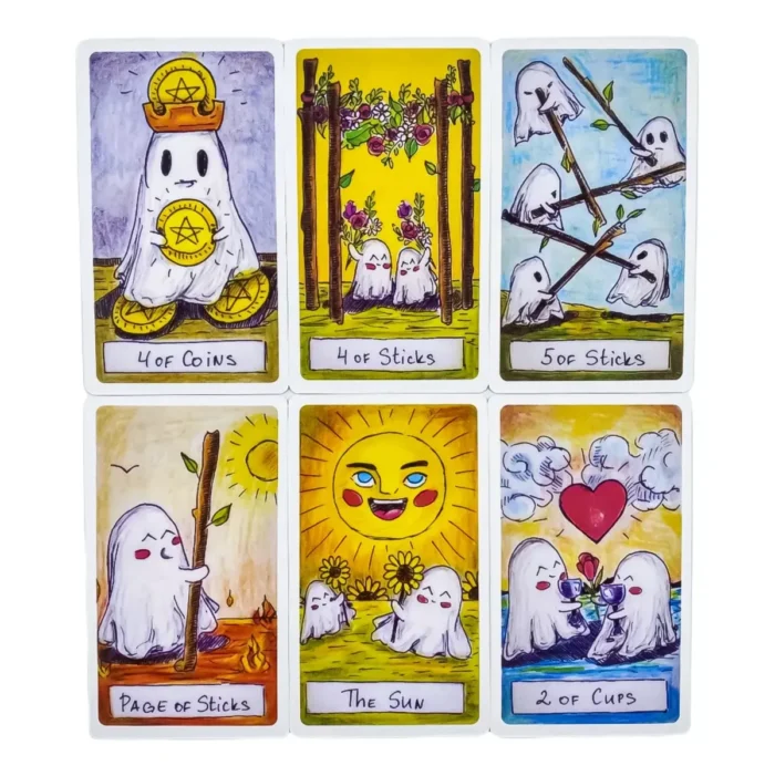 Cartas Tarot Cute Ghost Rider guía PDF emotiva - Image 4