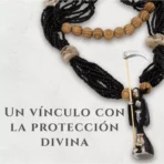Collar Rosario Mazo Santa Muerte Negra 12 Hilos 64 Cm - Image 4