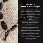 Collar Rosario Mazo Santa Muerte Negra 12 Hilos 64 Cm - Image 7