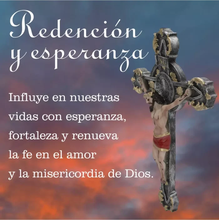 Crucifijo San Benito 47x30 cm, protección espiritual para hogar - Image 3